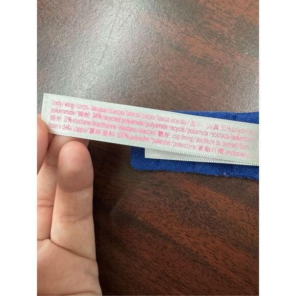 PINK Victoria’s Secret Wear Everywhere Push-Up Bra with Rhinestone Straps 32B - Picture 10 of 10